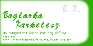 boglarka karpelesz business card